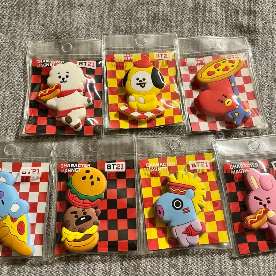 BT21 캐릭터 마그넷 7개 세트