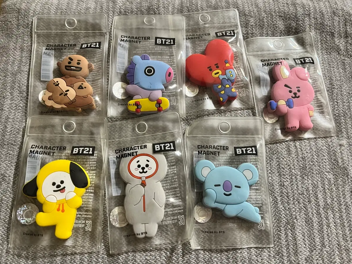 BT21 캐릭터 마그넷 7개 세트
