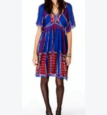 [ 가격 인하 ] ANNA SUI 안나수이 원피스 블루 올 패턴 이너 포함