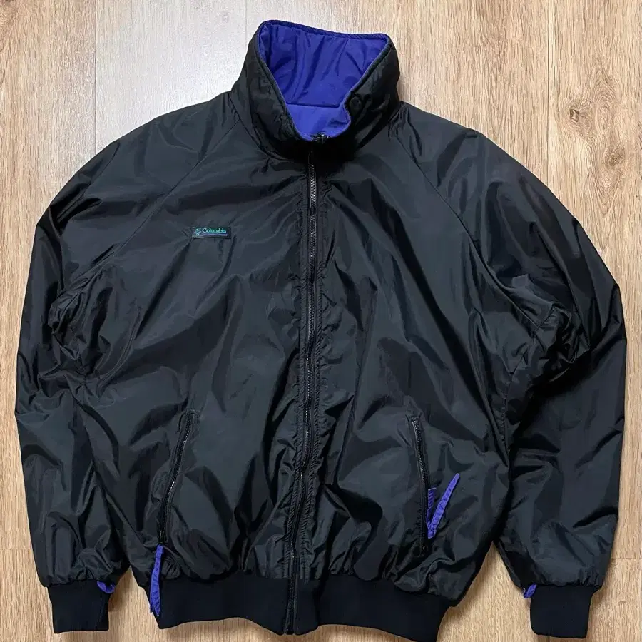 택포) 90s 콜롬비아 컬럼비아 올드스쿨 빈티지 양면 리버시블 나일론 봄버 자켓