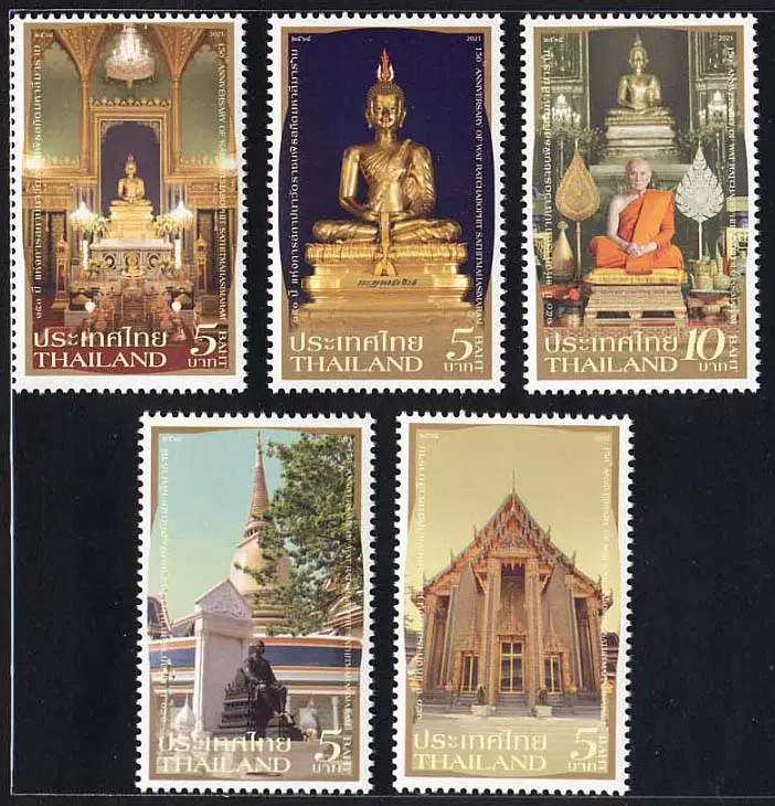 [BKstamp외국우표] 태국 불교사원 불상 5종완(2012년)