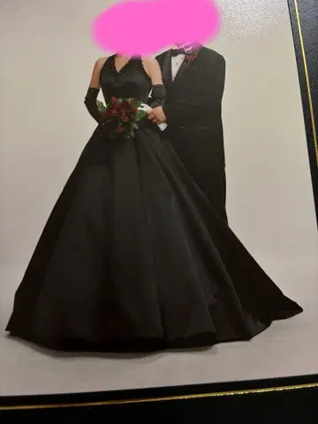 가츠라 유미 블랙 롱 드레스 비즈 장식 포함