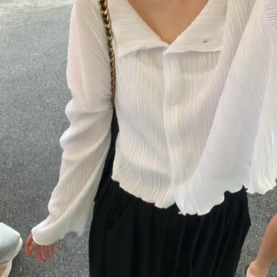 (새상품)바이씨니 플리츠가디건세트 아이보리 (실사O)
