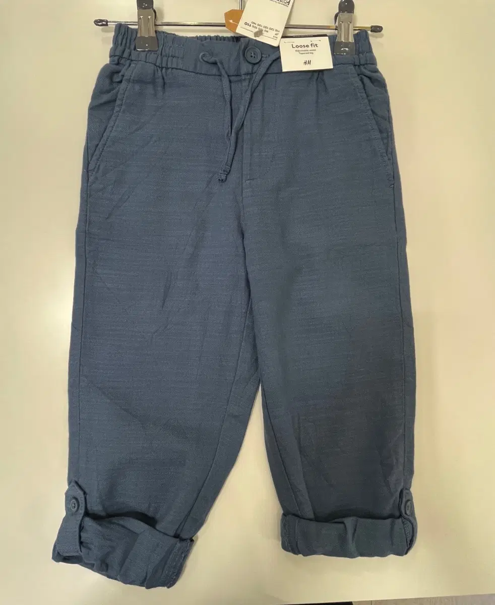 일본 110 남아 H&M 루즈핏 롤업 밴딩 팬츠 (새상품)