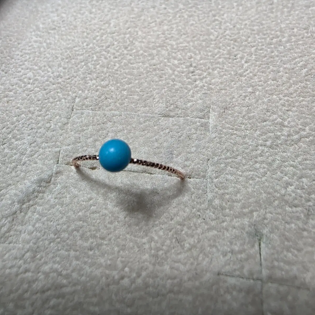 터키석 반지 로즈골드 14K