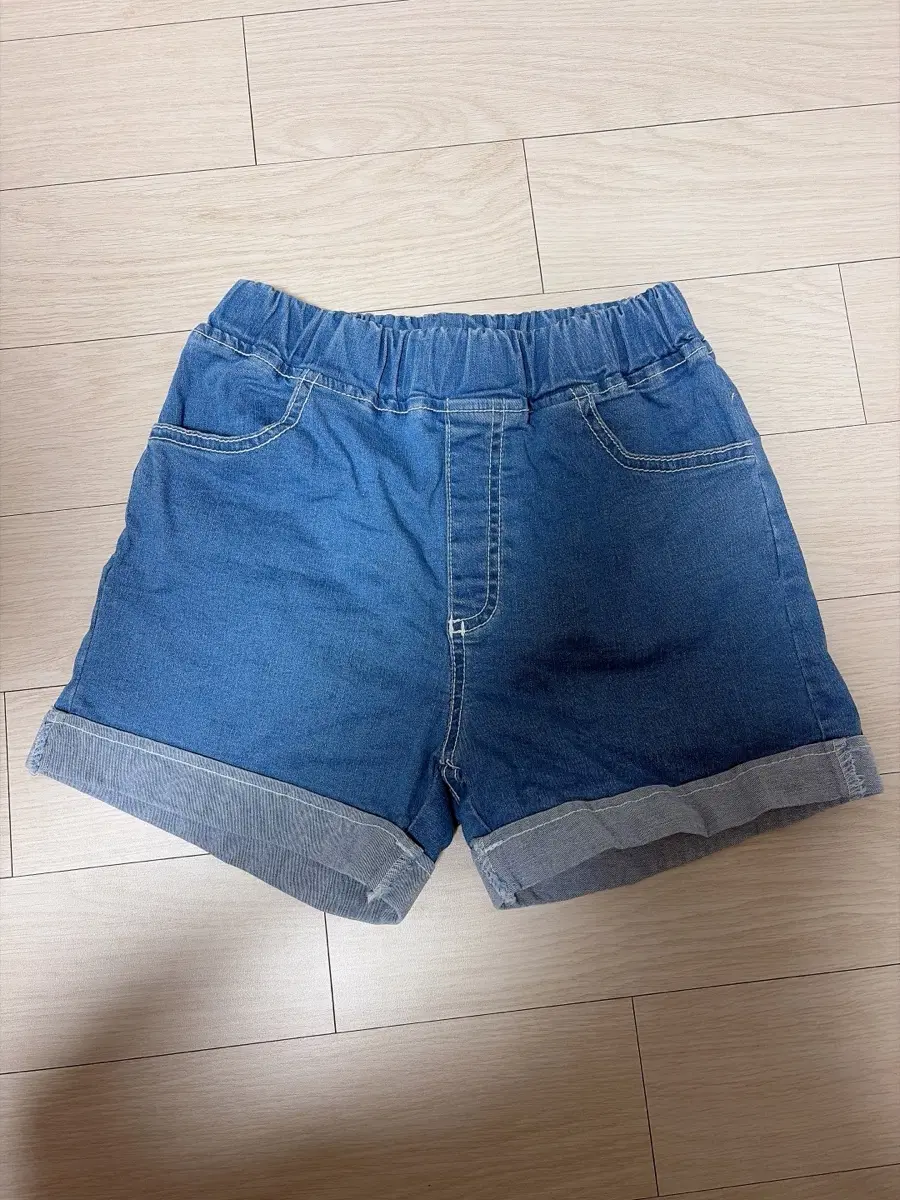 아동 데님 롤업 반바지 13호