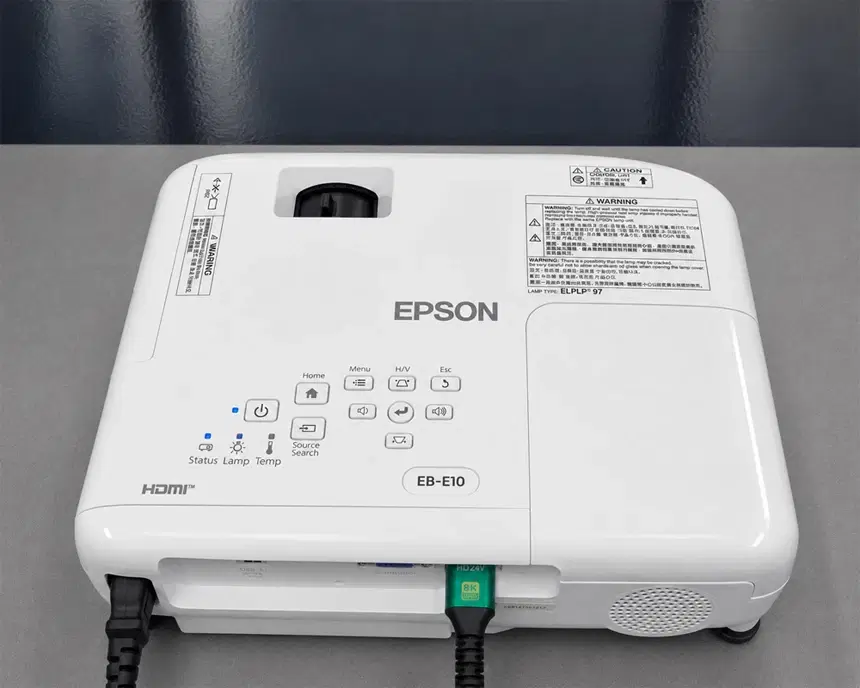 엡손 EB-E10 중고빔프로젝터 3600안시 소형슬림 업무 교육용