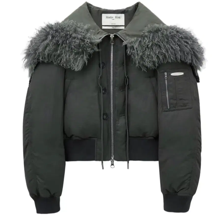 Matin Kim Fur Hoody Bomber Down Jumper