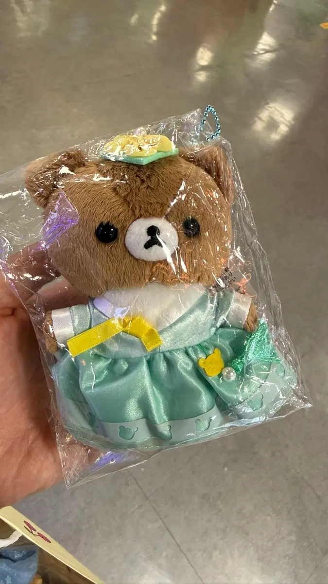 리락쿠마 인형 한복 키링