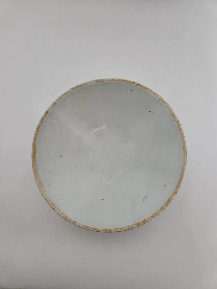 란백유 다완 높이5.4cm폭16.7cm 중국도자기