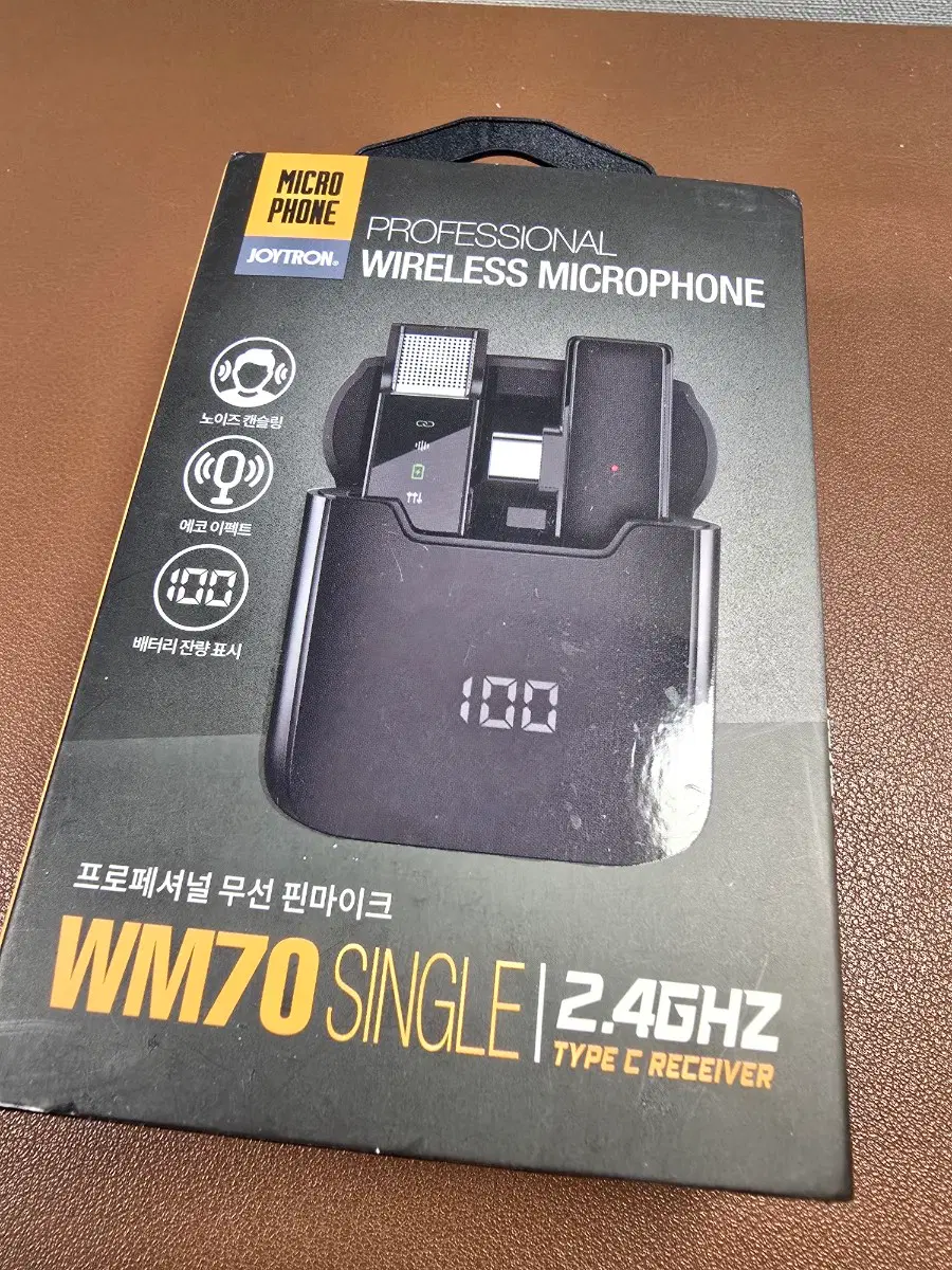 조이트론 WM70 싱글 무선 핀마이크 블랙