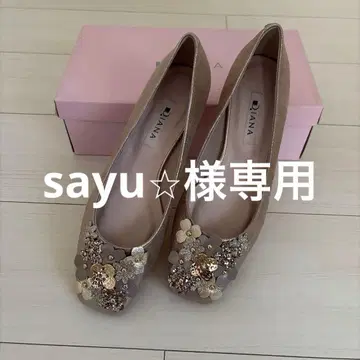 새상품 DIANA 플라워 모티브 발레 슈즈 플랫슈즈 24cm
