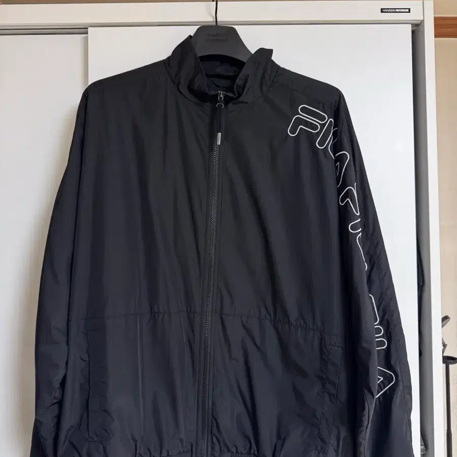 휠라 FILA 남성 바람막이 자켓 (블랙)