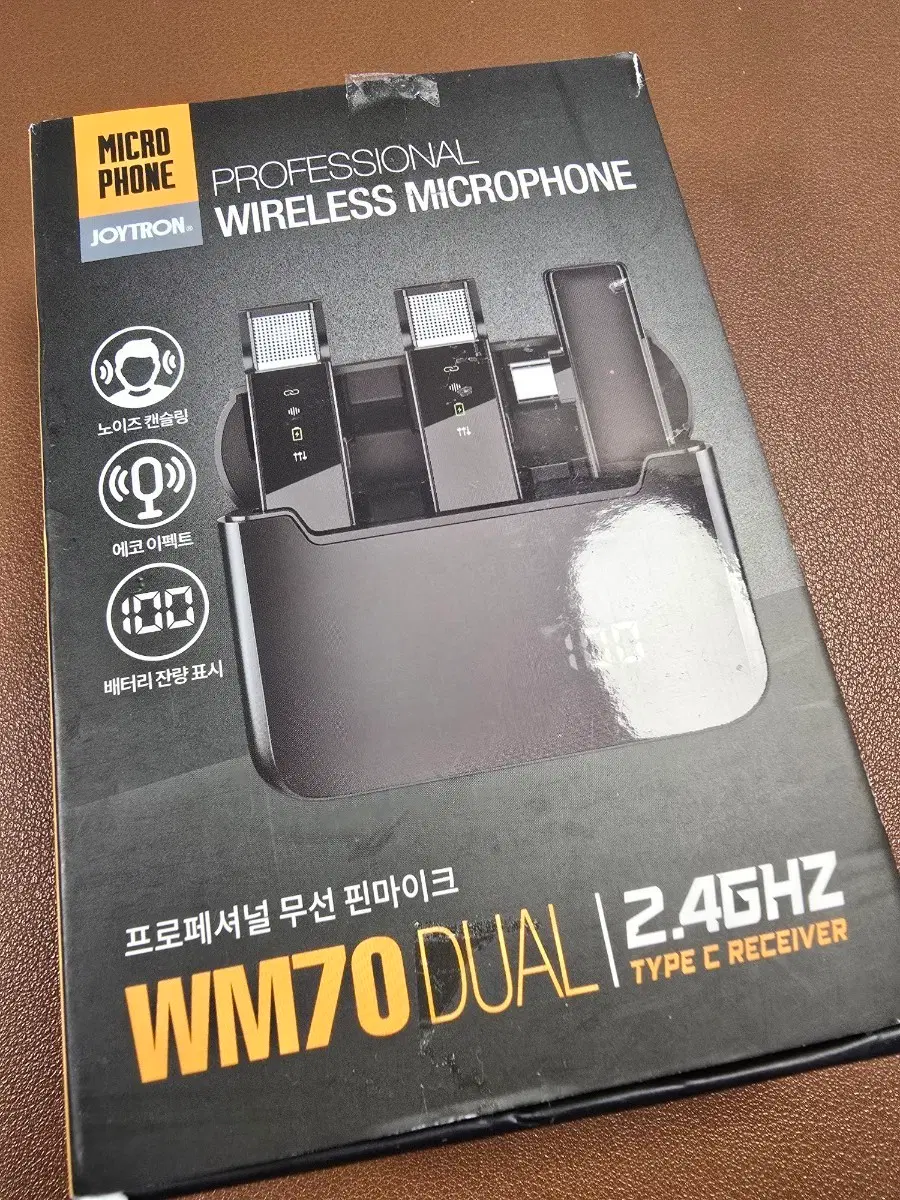 조이트론 WM70 DUAL 무선 핀마이크 블랙