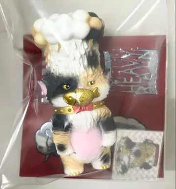 새상품 moucoyama 듬뿍 고양이 골드 컬러 화이트 생선 플라이 소프트 비닐