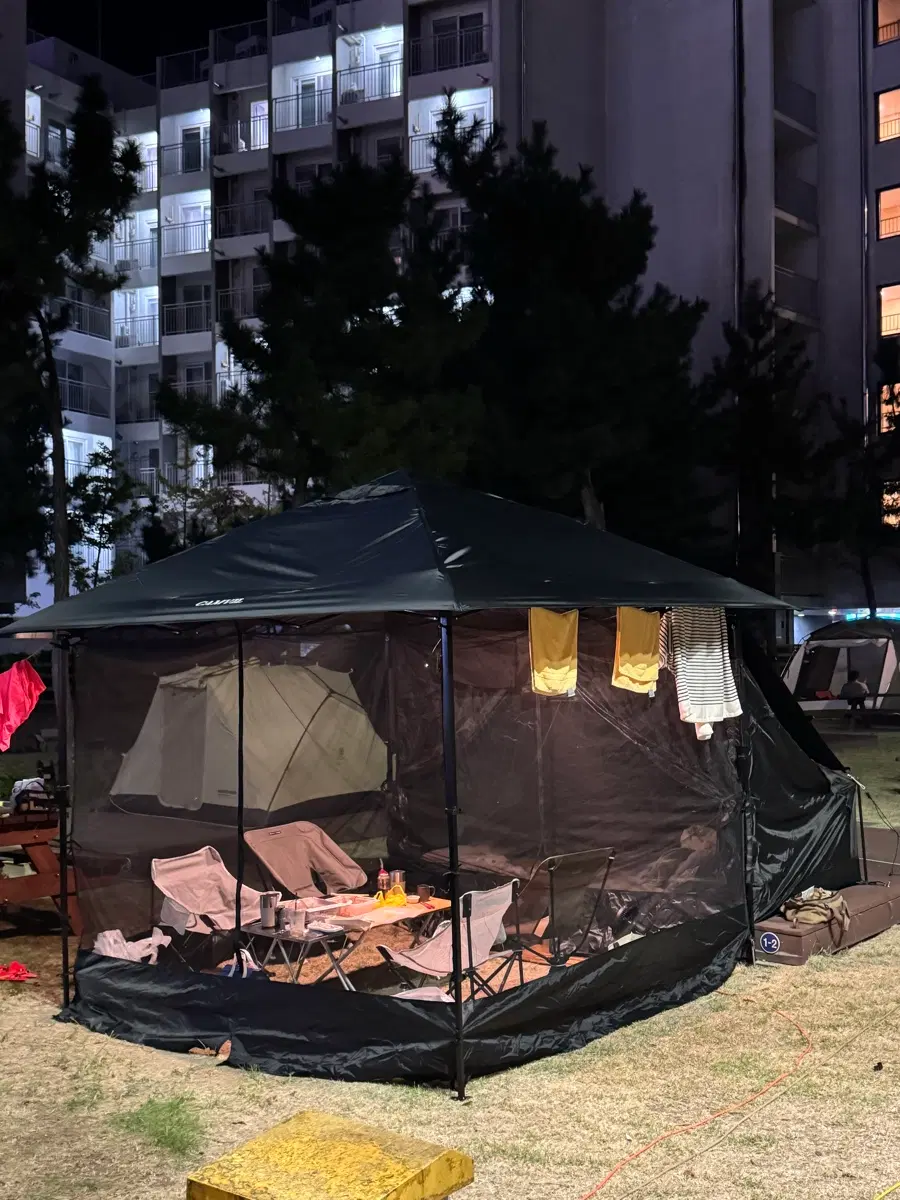 캠빌 사갓 3M/모기장/사이드월/사이드텐트 블랙 <1회사용> 판매합니다
