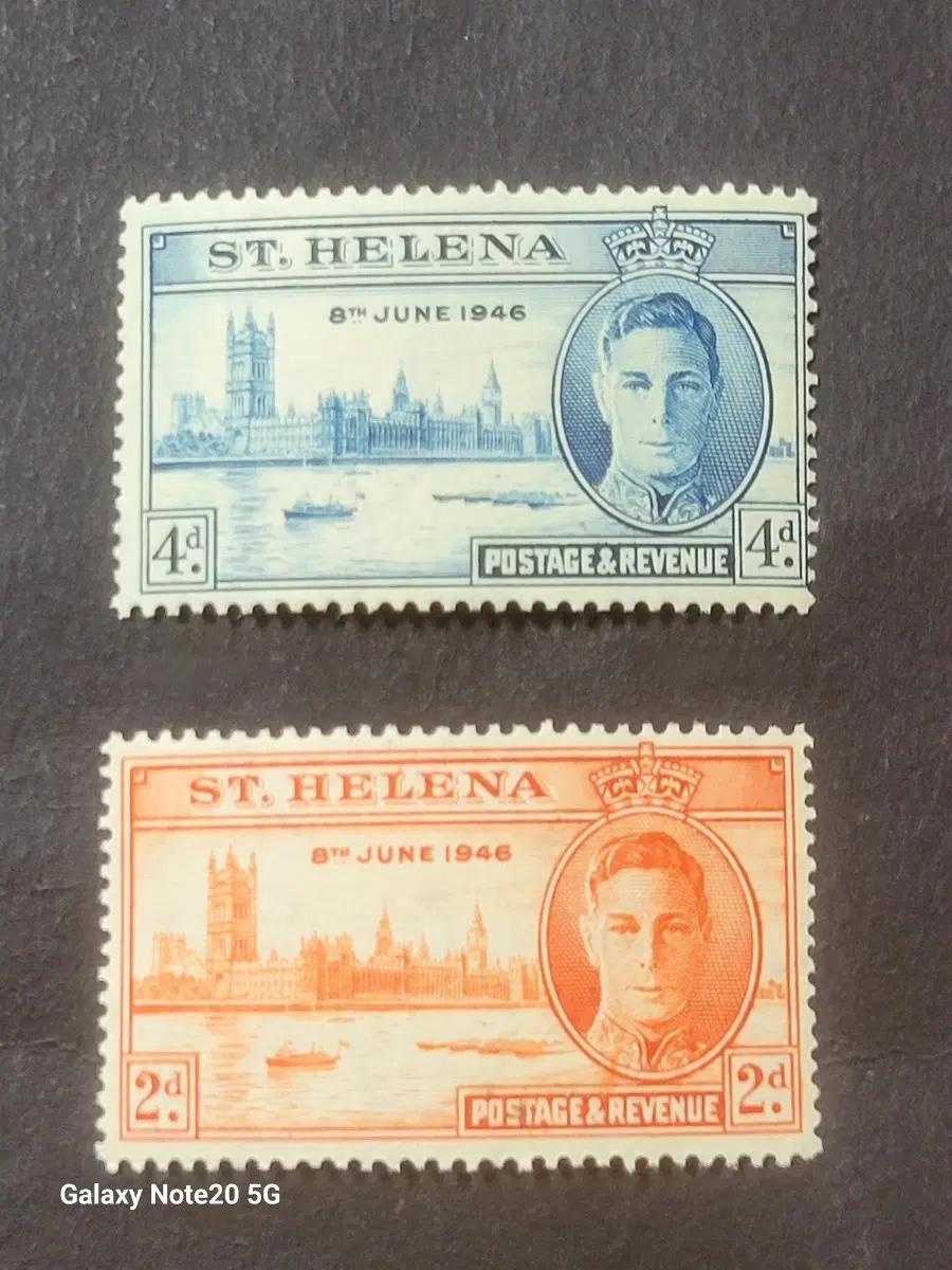 1946년 영연방 제2차세계대전승전기념 우표 2종Victory Issue