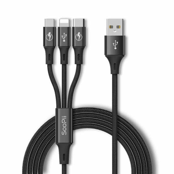 QC3.0 3in1 멀티 고속충전 케이블 30cm