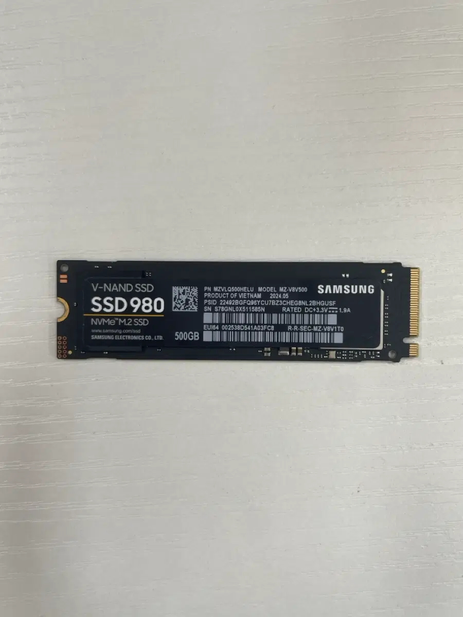삼성전자 980 NVMe M.2 SSD 500GB(준새거,보증)