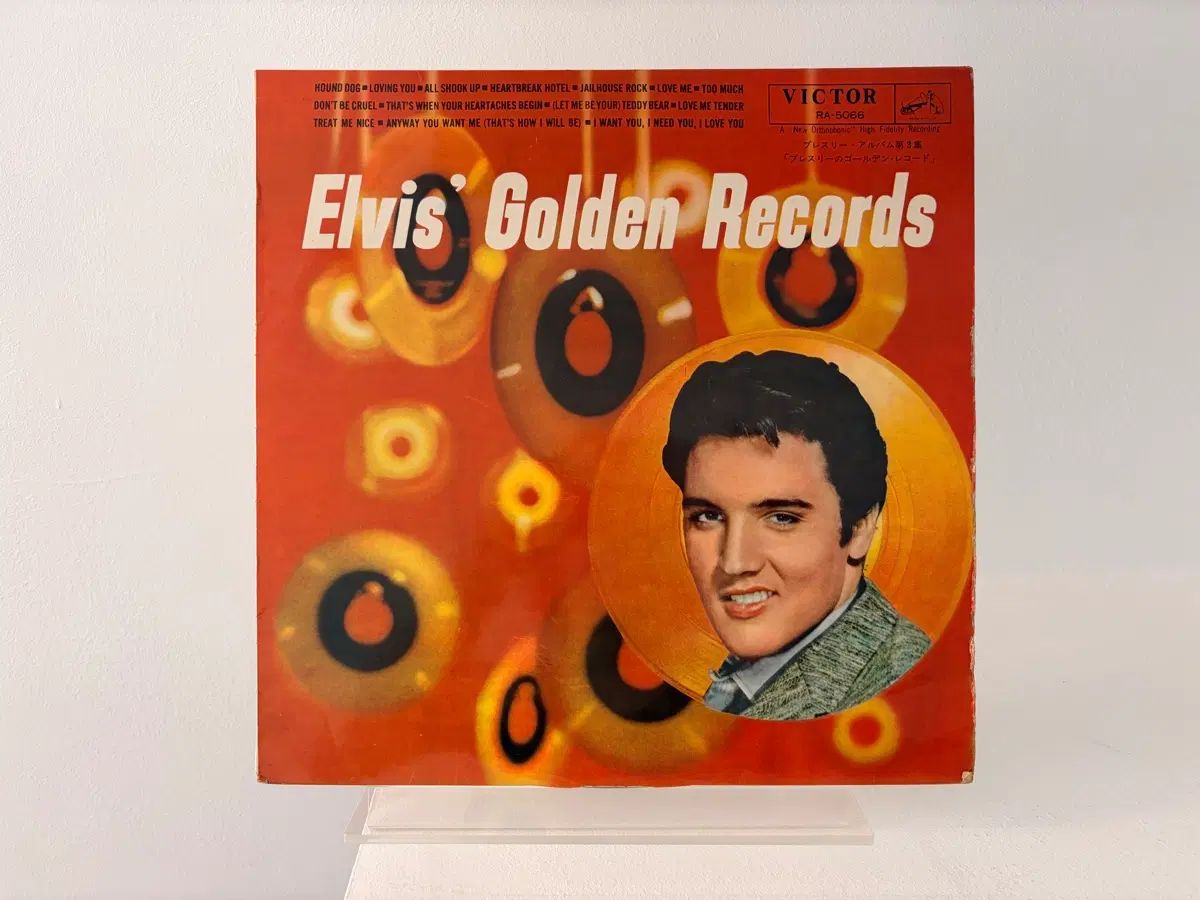 MONO 1962년 일본반 엘비스 프레슬리 엘비스 골든 LP 레코드 Elvis