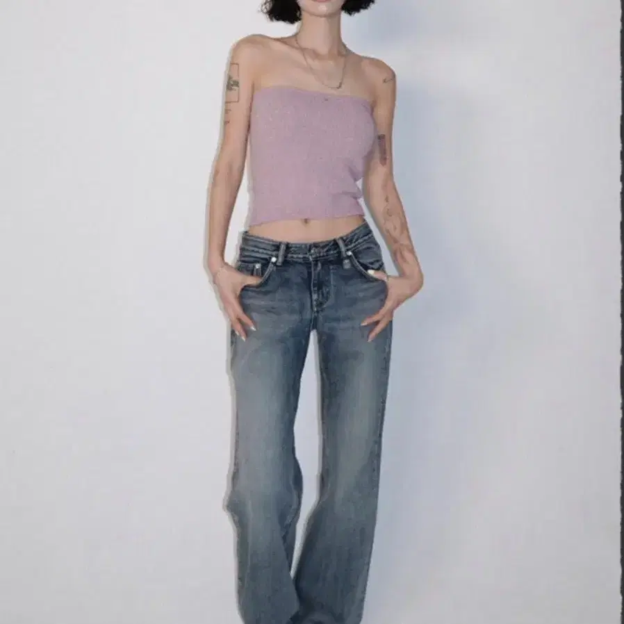 페일제이드 black Real Low-Rise Vintage denim