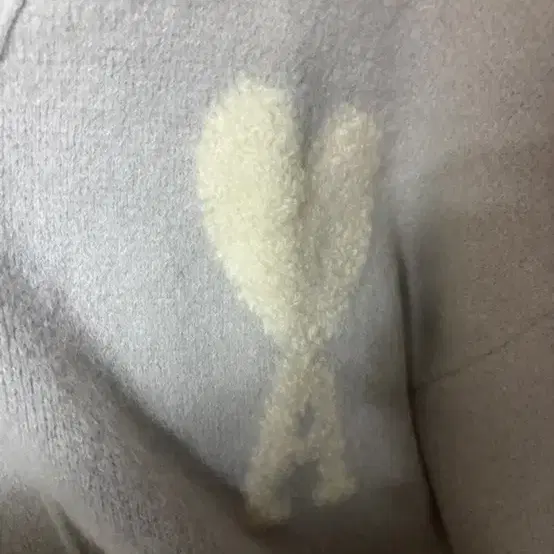 아미 하트 로고 니트 가디건