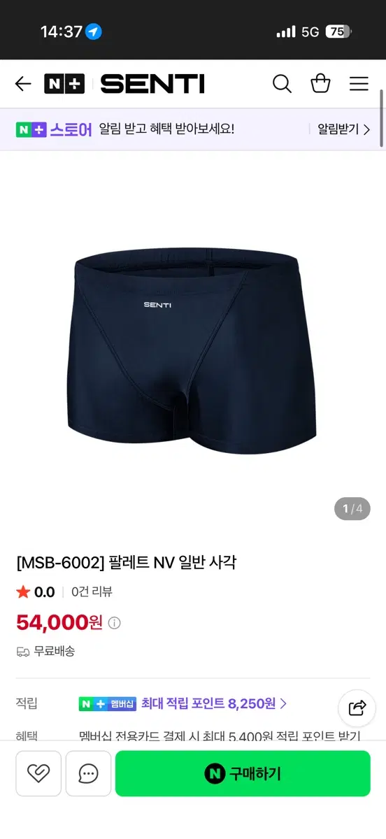 센티 남성 수영복 팬츠 NV