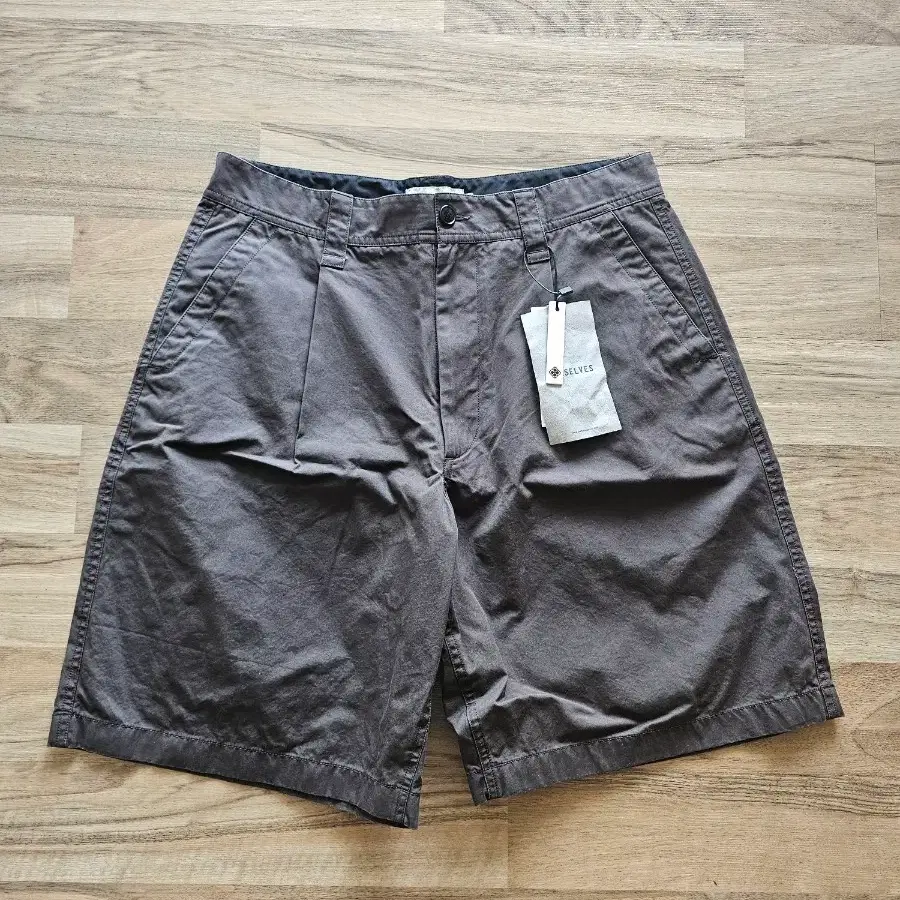 새상품 에스파이 아워셀브스 협업 단종 반바지 HIGH DENSITY COTTON SHORTS (CHARCOAL BROWN)