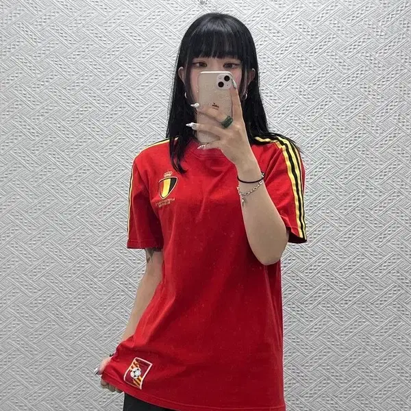 아디다스 올드스쿨 레트로 벨기에 유니폼 삼선 반팔티 M C14978