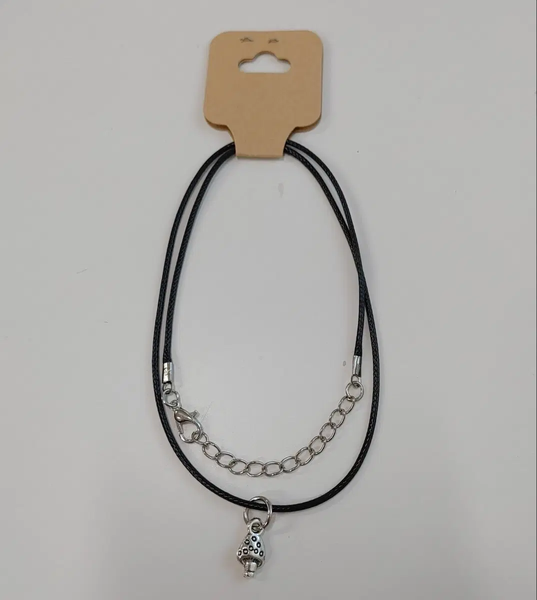 버섯 팬던트 블랙 목걸이 t25
