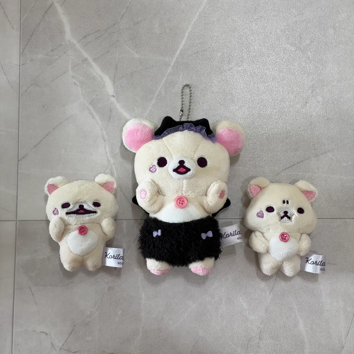 산엑스 코리락쿠마 작은악마기분 마스코트 테노리 인형 키링 일괄
