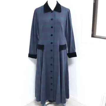 LAURA ASHLEY 빈티지 체크 무늬 롱 원피스 13호