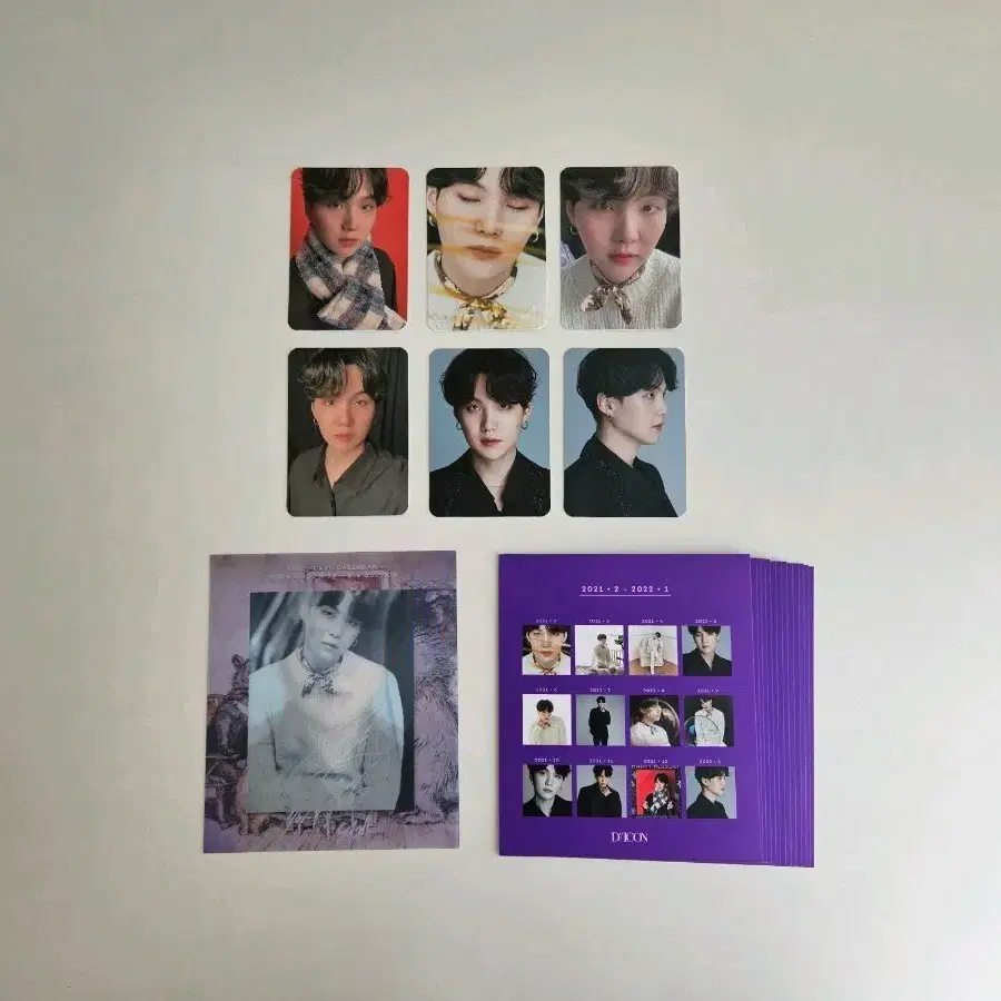 윤기 디아이콘 포카 렌티큘러 달력 일괄 방탄 bts poca pc