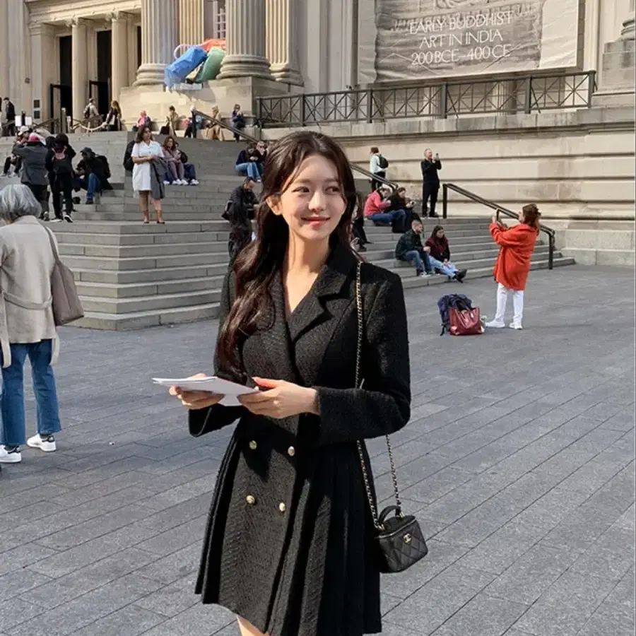 [새상품]아뜨랑스 자체제작 트위드원피스