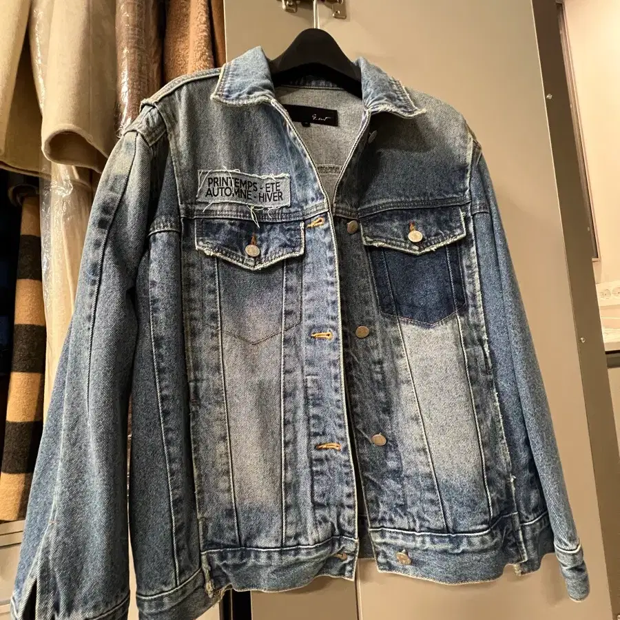 지컷 데님점퍼
