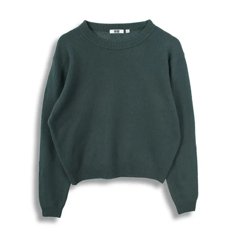 유니클로 x 르메르 (WOMEN - XL) 울 100% 크루넥 크롭 니트 탑
