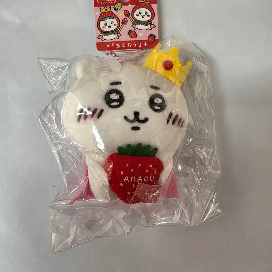 치이카와 후쿠오카 딸기 아마우 치이카와 먼작귀 마스코트 인형 키링