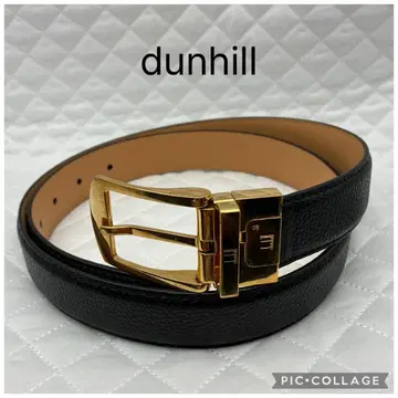 dunhill 던힐 남성용 가죽 벨트 골드 리버서블 버클