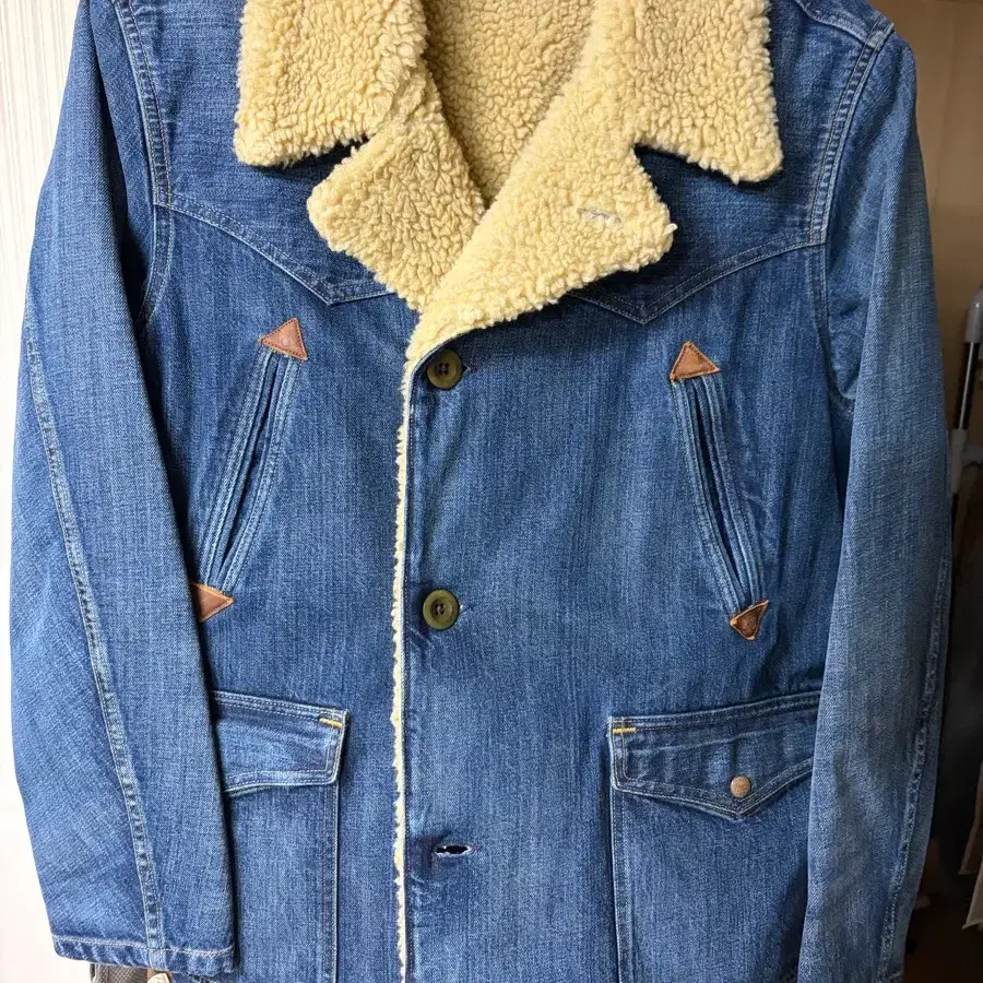 RRL 플리스라인 데님 랜치자켓 라지(L)