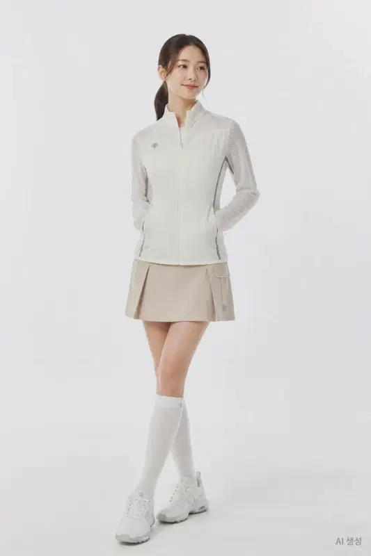 데상트 화이트 여자 85 자켓 O4566