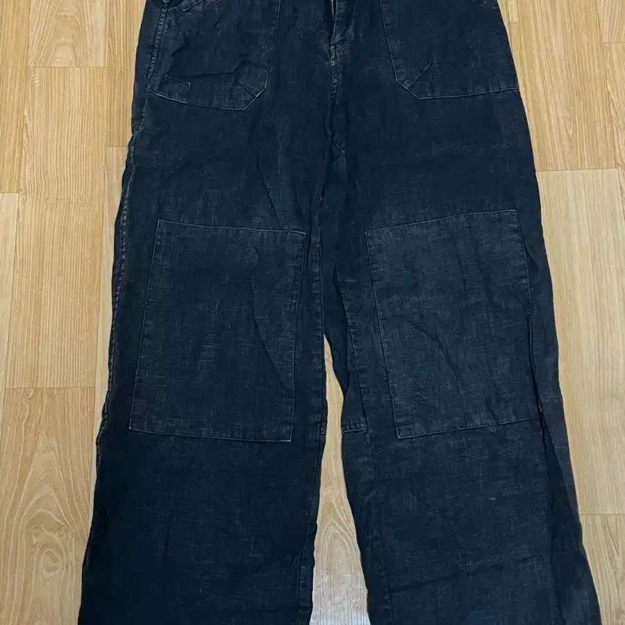 3) 해칭룸 VTG 원워시드 더블니 팬츠