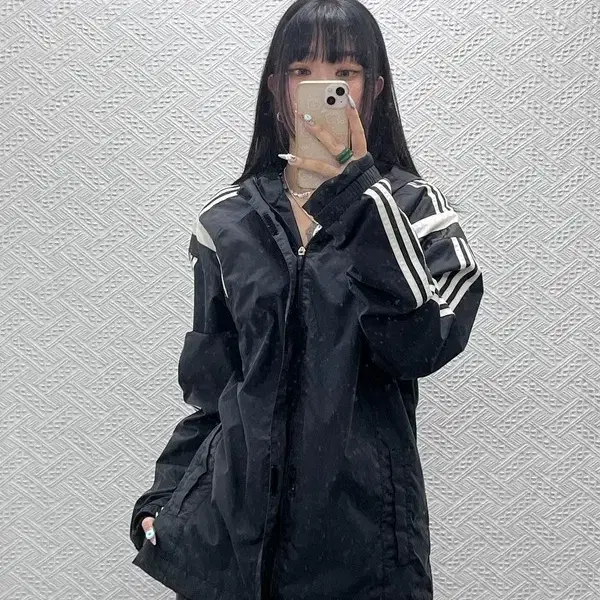 아디다스 올드스쿨 레트로 스트릿 배색 바람막이 자켓 105 C14990