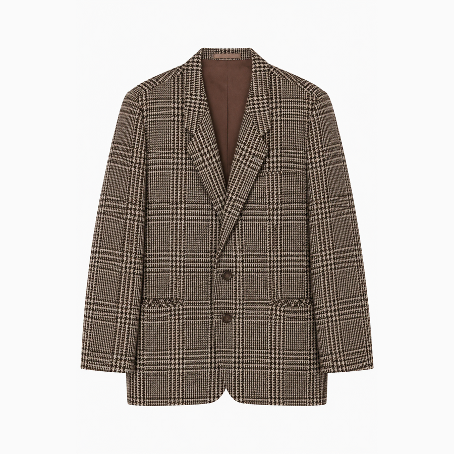 COMME des GARCONS HOMME 꼼데가르송 옴므 빈티지 글렌 체크 울 블레이저 - Men (2300)
