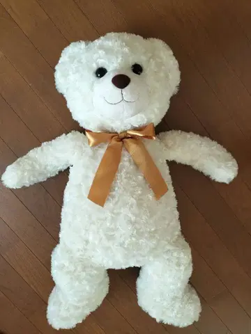 커다란 곰 봉제 인형 베어 화이트 빅 사이즈 리본