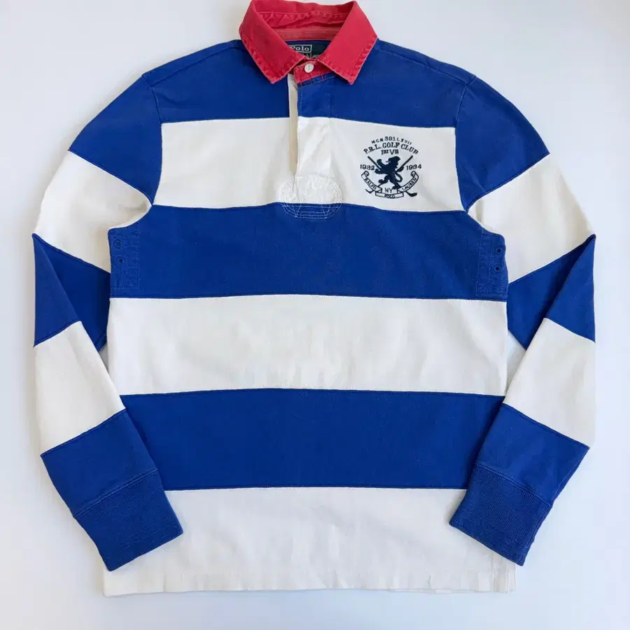 Polo 폴로 랄프로렌 PRL CLUB 블루 스트라이프 럭비티셔츠