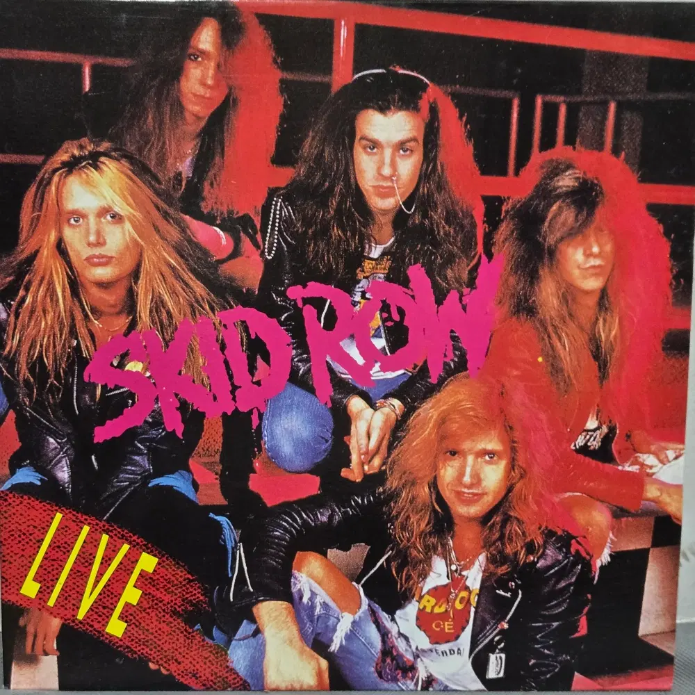 1-1345 . LP음반.SKID ROW LIVE (18 AND LIFE)가요 중고 팝 클래식 라이센스