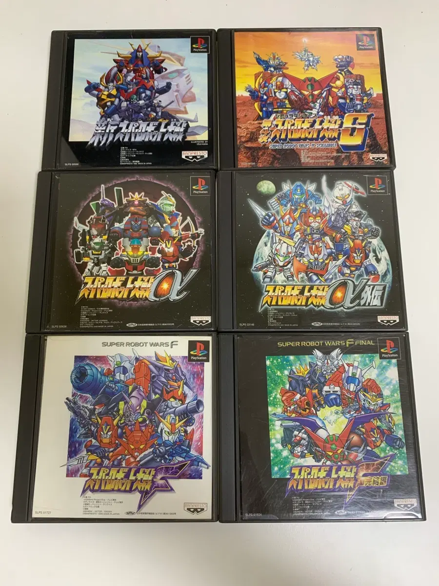 PS1 슈퍼로봇대전 플스1 게임 6종 일괄 판매
