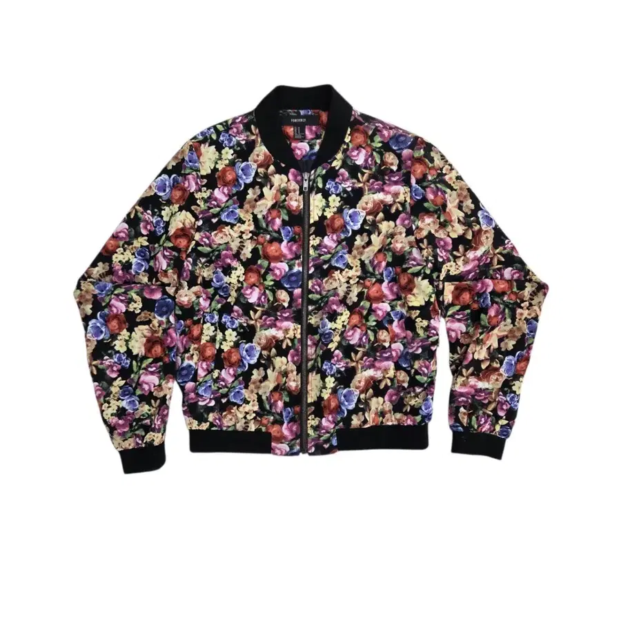 Forever21 여성 빈티지 플라워 블루종 자켓