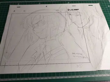 J.C.STAFF 일기당천 여몽자명 애니메이터 직필 수제작 애니메이션 스케치
