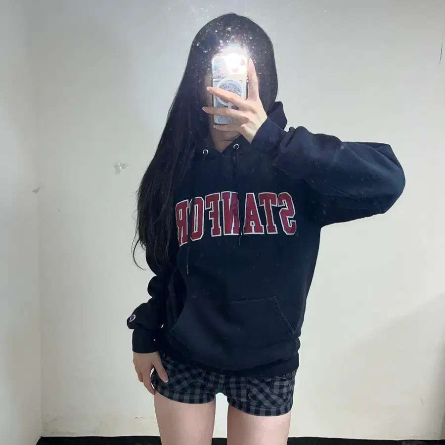 챔피온 블랙 스탠포드 후드티